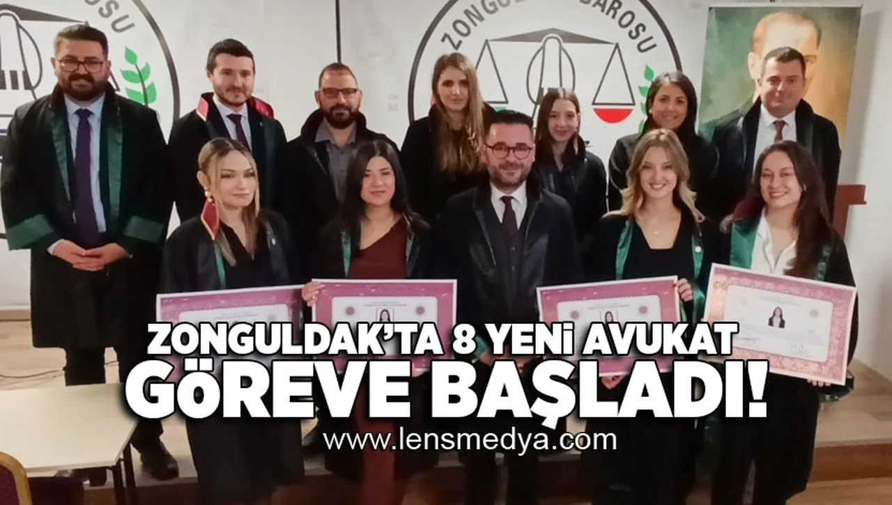 Zonguldak'ta 8 yeni avukat göreve başladı!