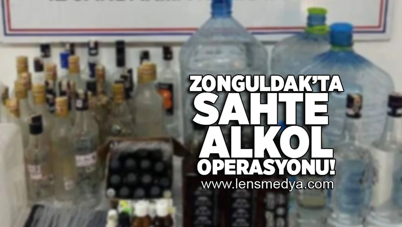 Zonguldak'ta sahte alkol operasyonu!