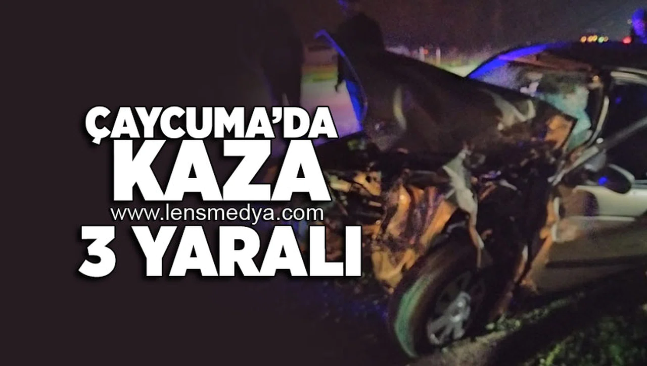 Çaycuma'da kaza! 3 Yaralı