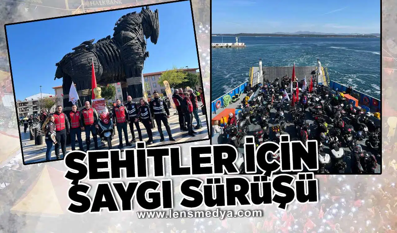 Şehitler için saygı sürüşü!