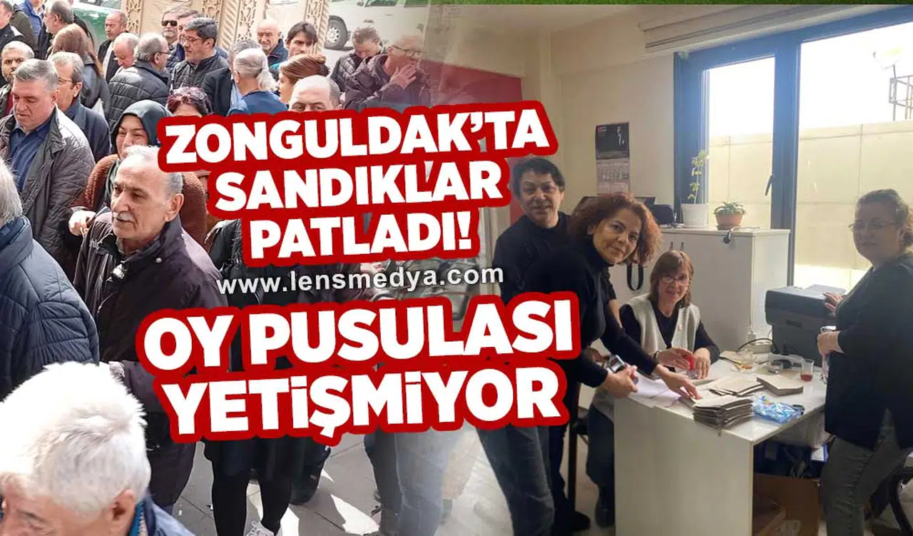 Zonguldak'ta sandıklar patladı... Oy pusulası yetişmiyor!