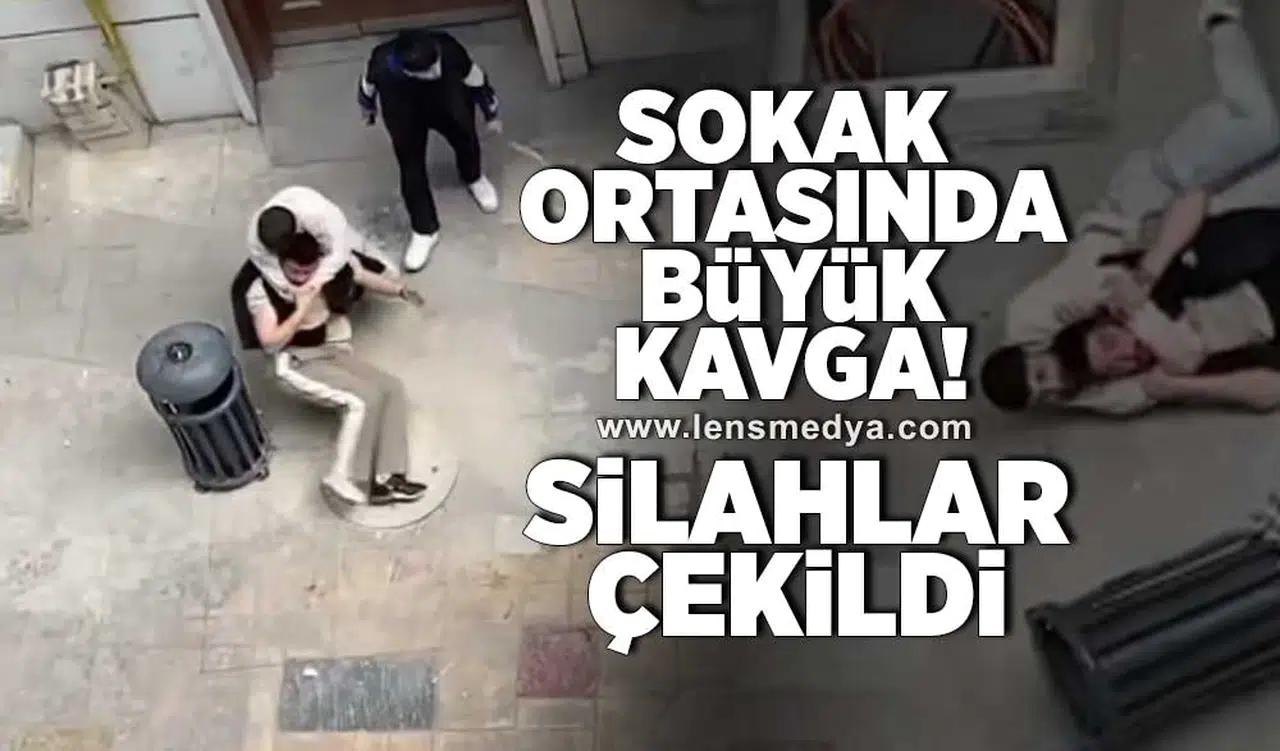 Sokak ortasında silahlı kavga!