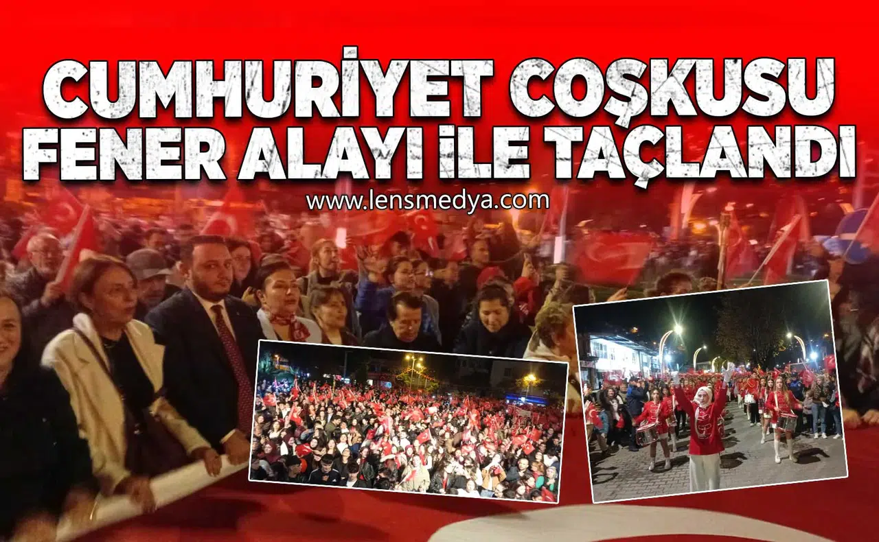 Zonguldak’ta Cumhuriyet Coşkusu Fener Alayı ile Taçlandı