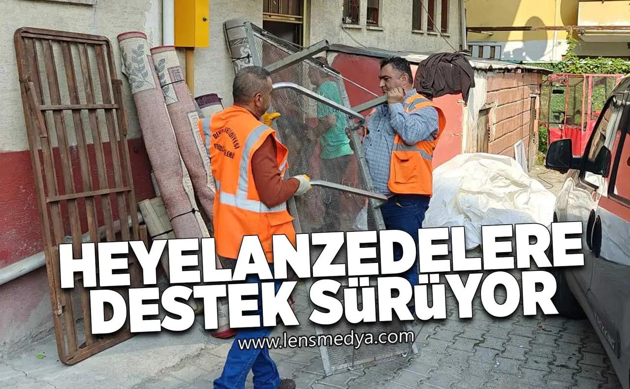 Heyelanzedelere destek sürüyor!