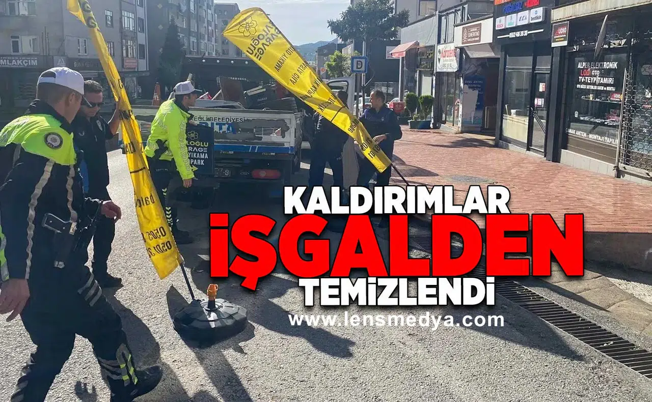 KALDIRIMLAR İŞGALLERDEN TEMİZLENDİ