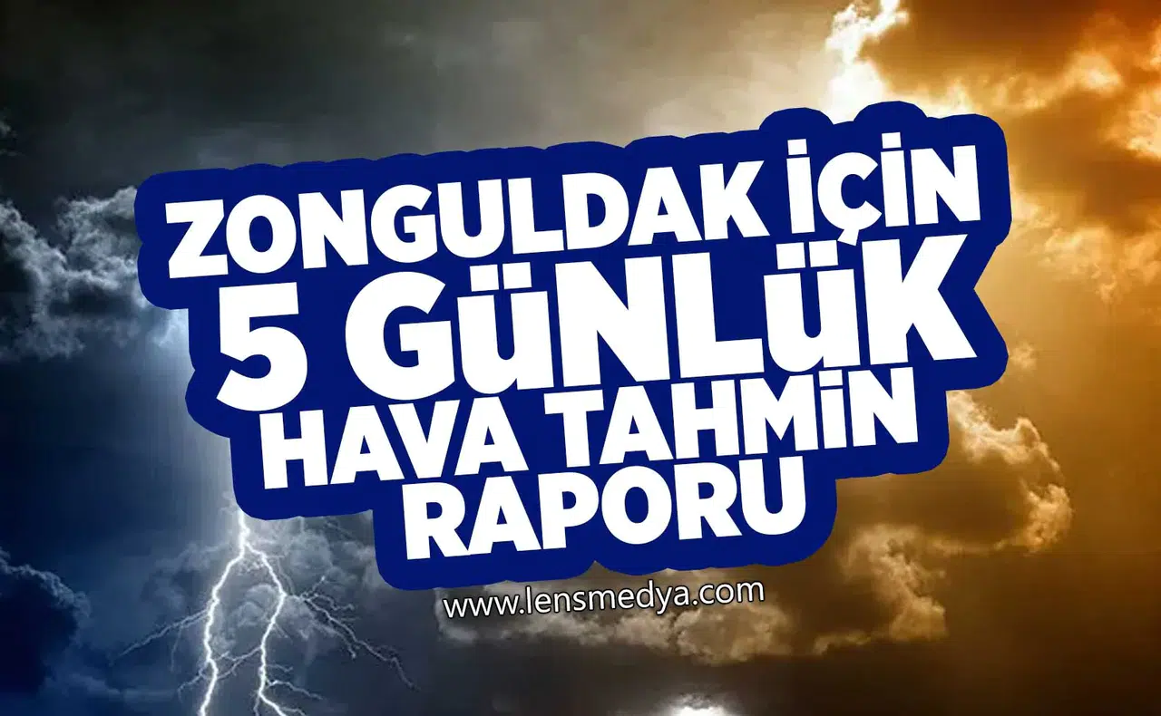 Zonguldak için 5 günlük hava tahmin raporu!