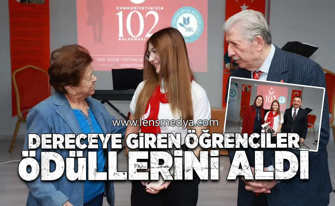 Dereceye giren öğrenciler ödüllerini aldı!