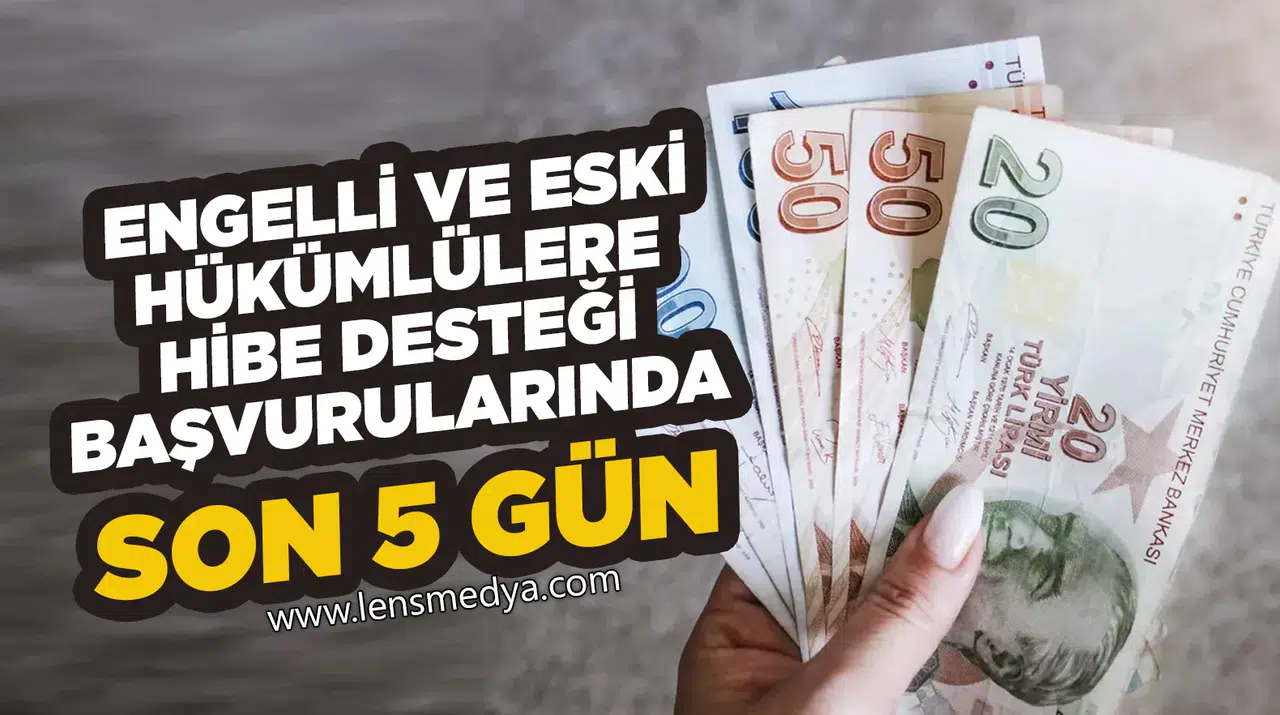 Engelli ve Eski Hükümlülere Hibe Başvurularında Son 5 Gün