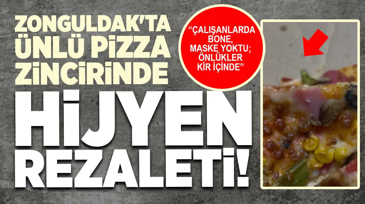 Zonguldak'ta Ünlü Pizza Zincirinde Hijyen Rezaleti!