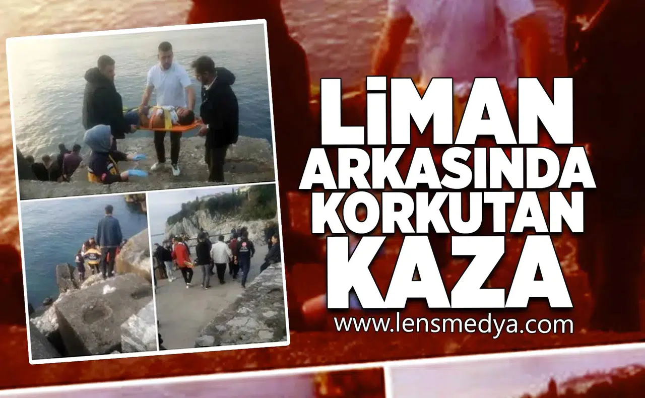 Liman arkasında korkutan kaza!