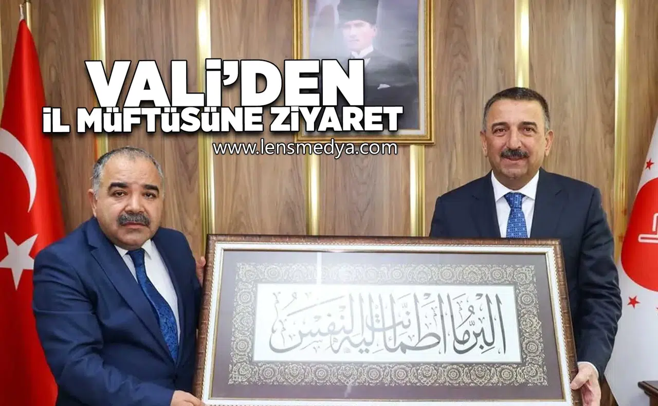 Vali Hacıbektaşıoğlu'ndan İl Müftüsü Demir'i makamında ziyaret etti