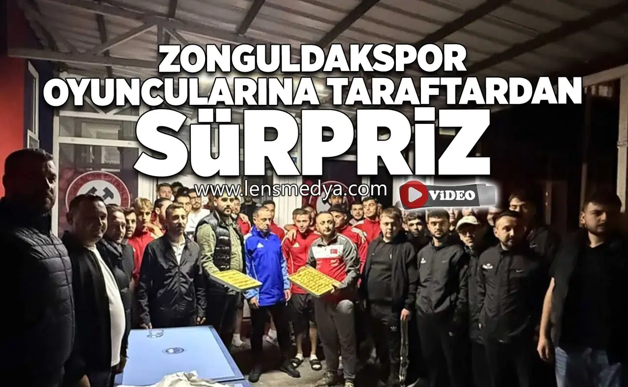 Zonguldakspor oyuncularına taraftardan sürpriz!