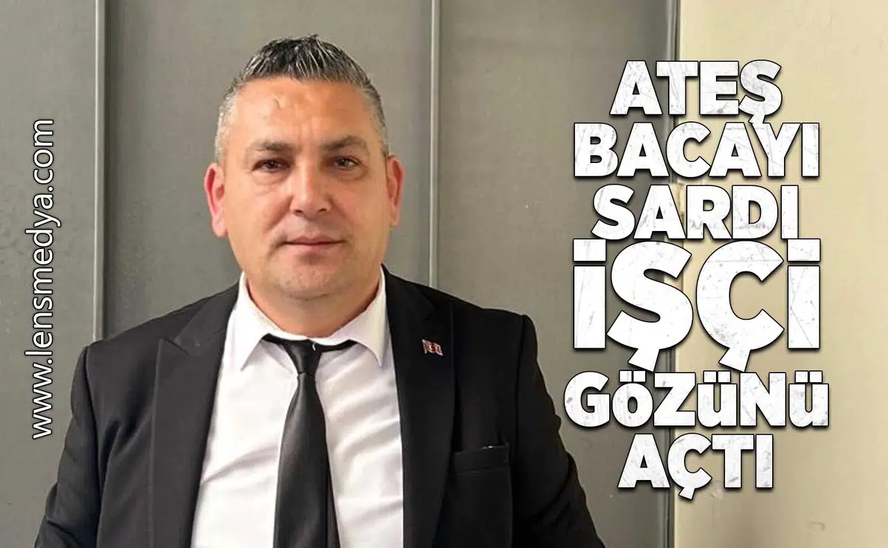 Ateş bacayı sardı, işçi gözünü açtı!