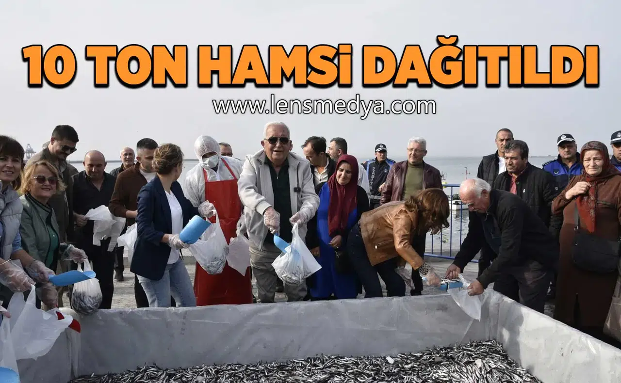 10 Ton hamsi dağıtıldı!