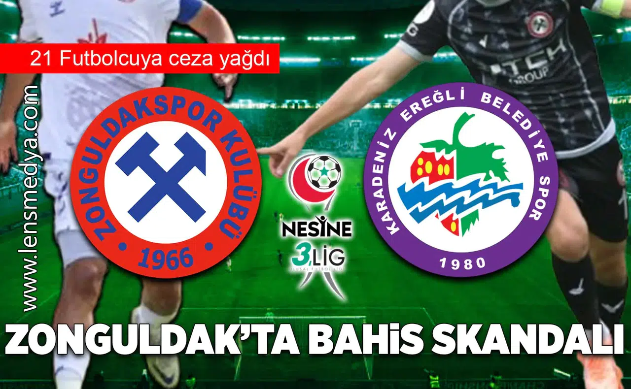 Zonguldak'ta bahis skandalı... 21 Futbolcuya ceza yağdı!