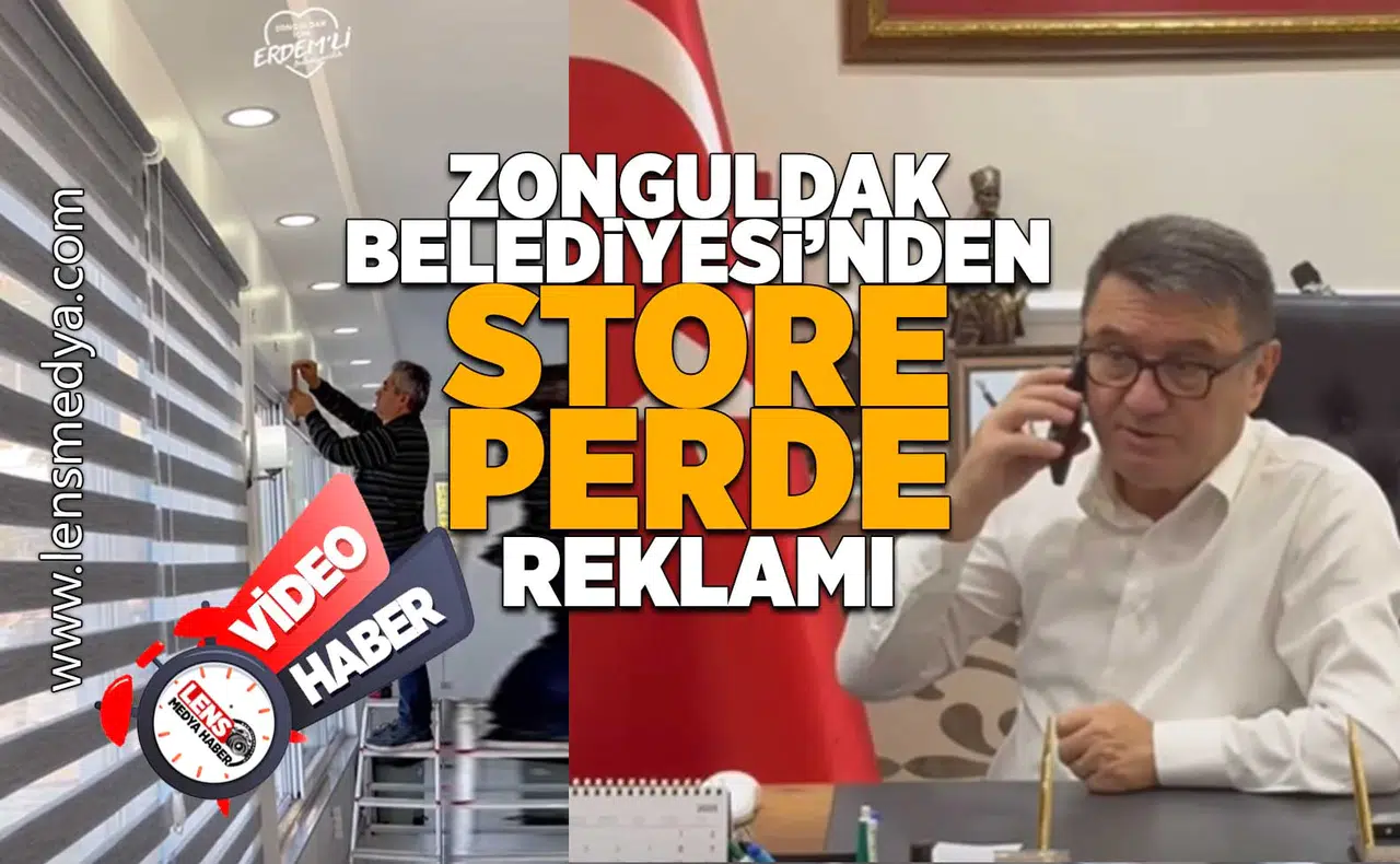 Zonguldak Belediyesi'nden store perde reklamı!