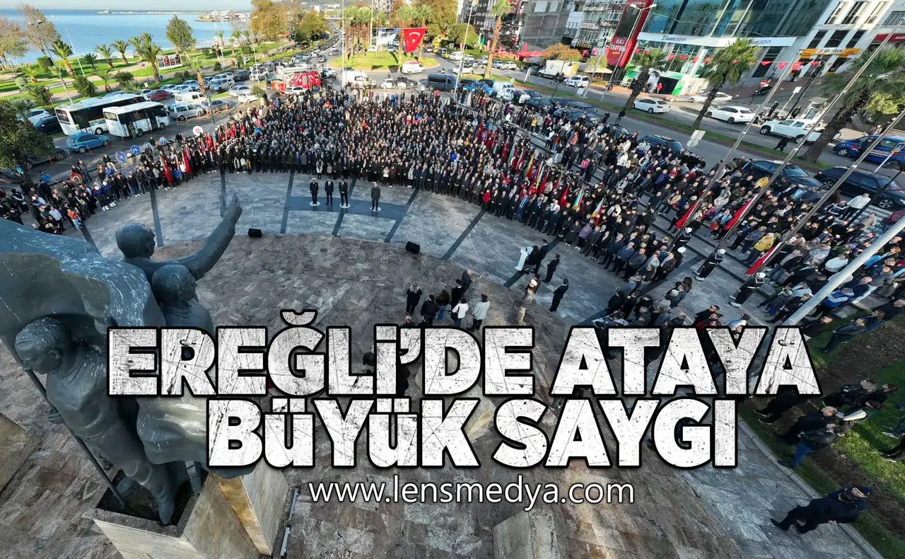 Ereğli'de Ataya büyük saygı!