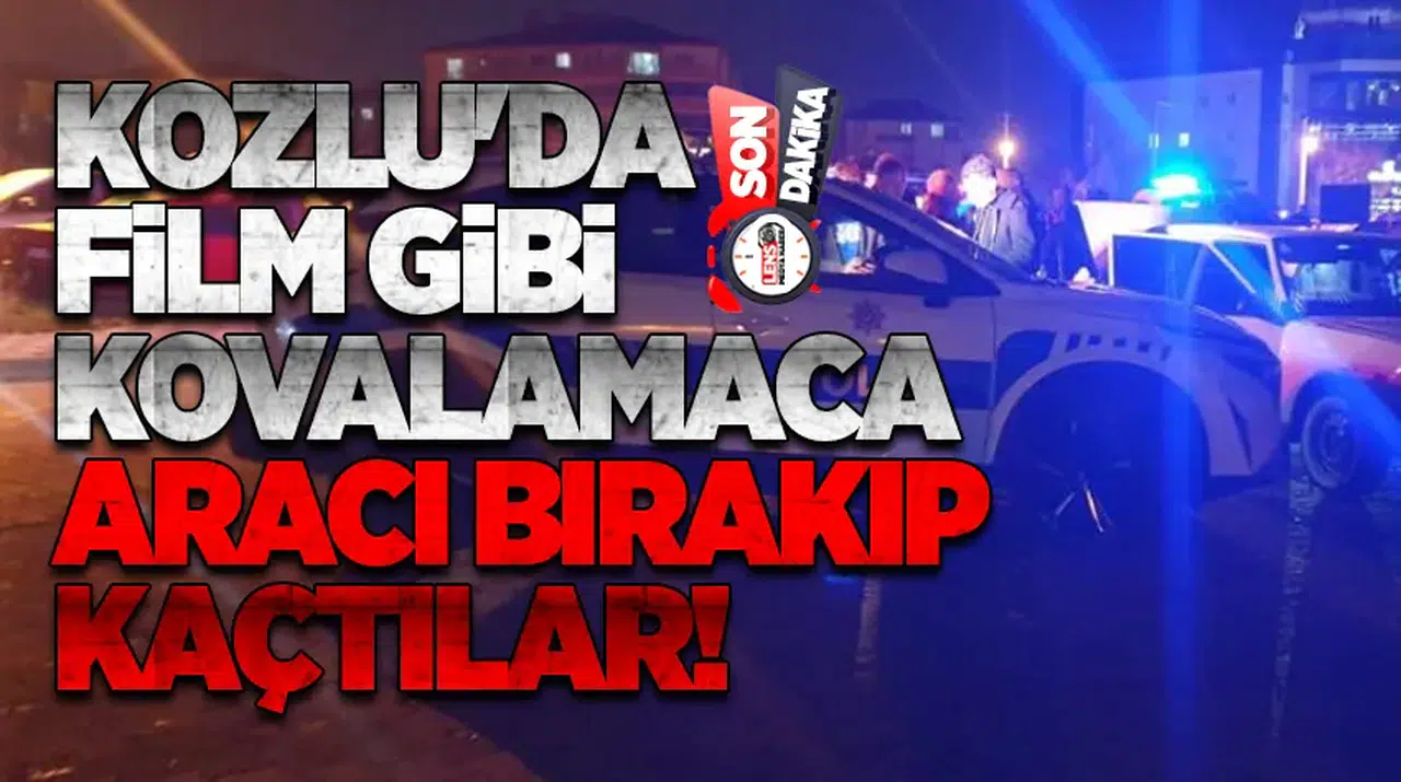 Kozlu'da film gibi kovalamaca... Aracı bırakıp kaçtılar!