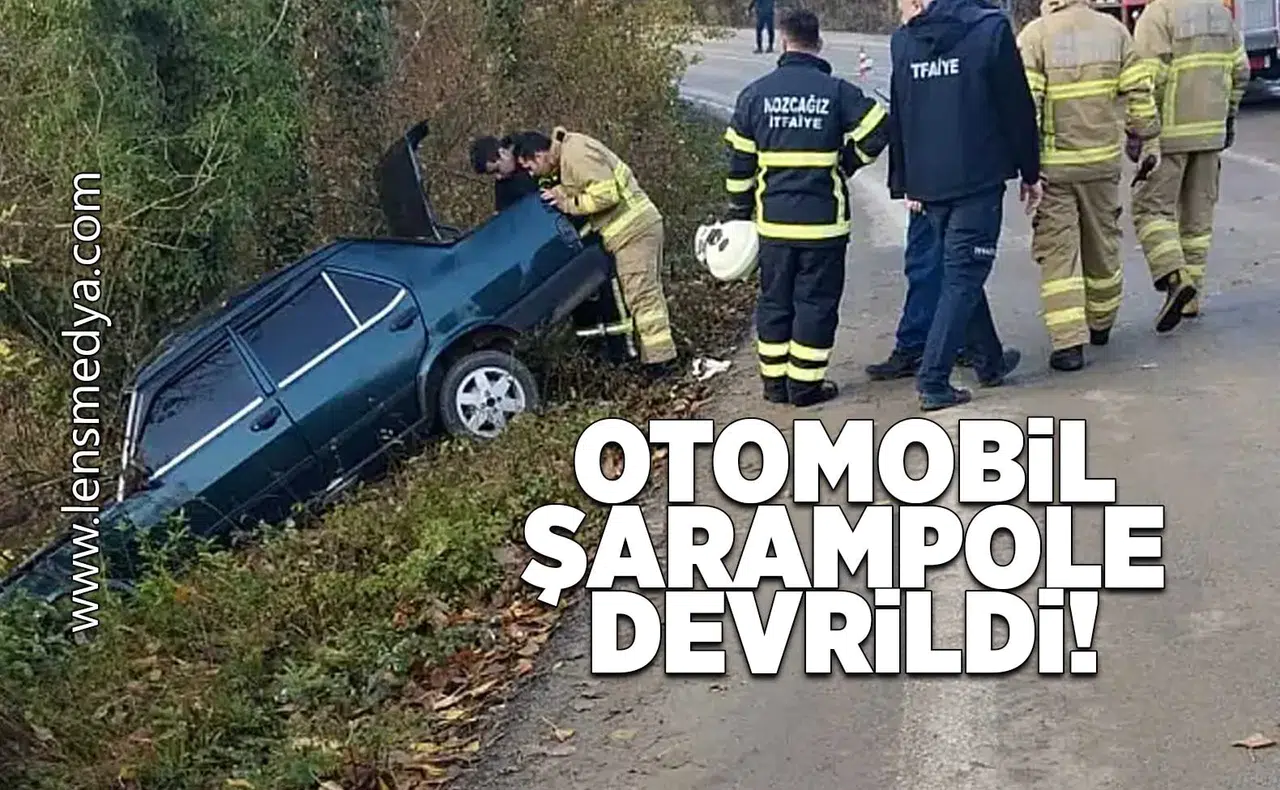 Otomobil şarampole devrildi... 4 Yaralı!