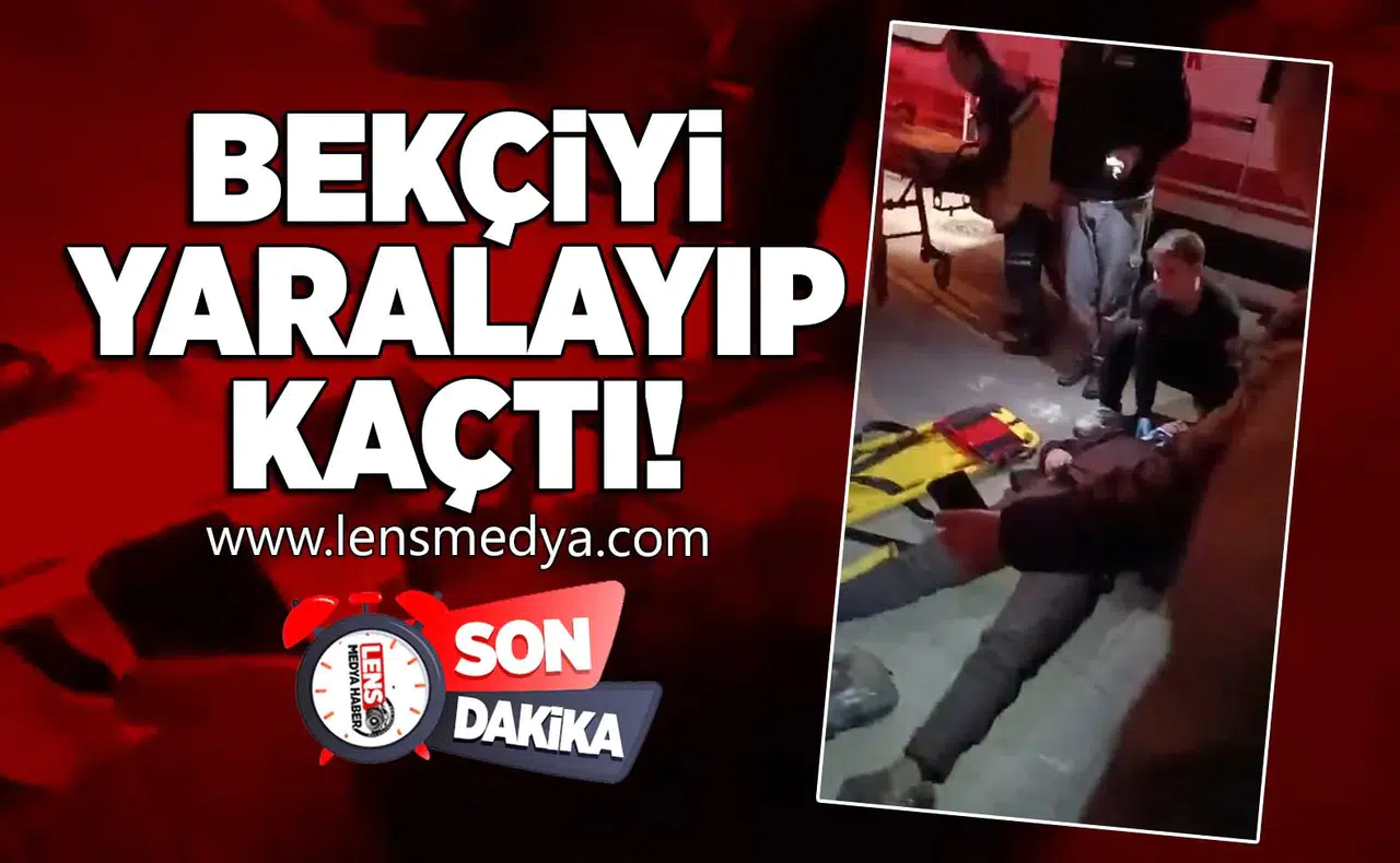 Bekçiyi yaralayıp kaçtı!