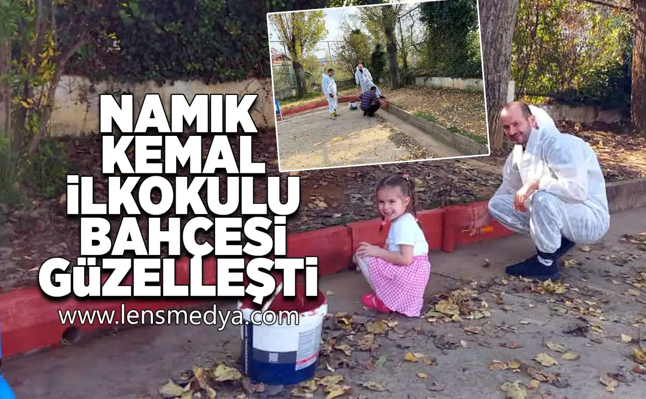Namık Kemal İlkokulu bahçesi güzelleşti!