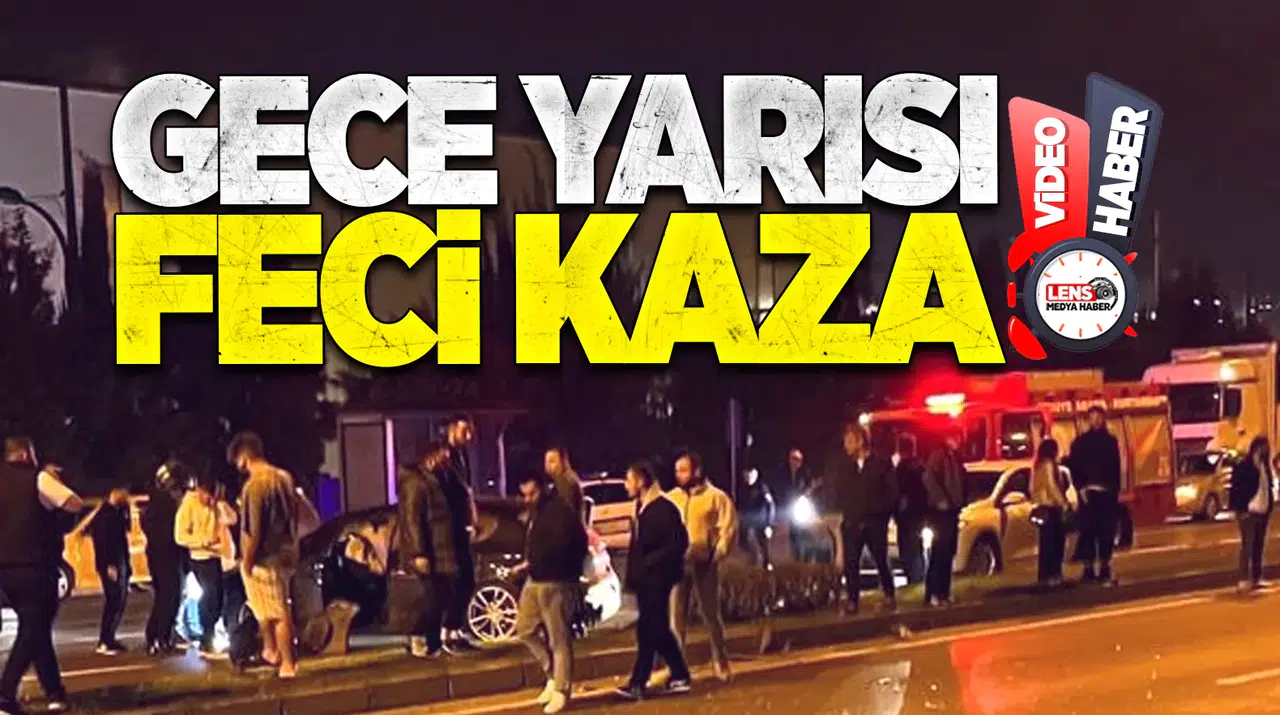 Gece yarısı feci kaza