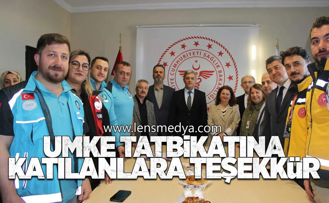 Umke tatbikatına katılanlara teşekkür!