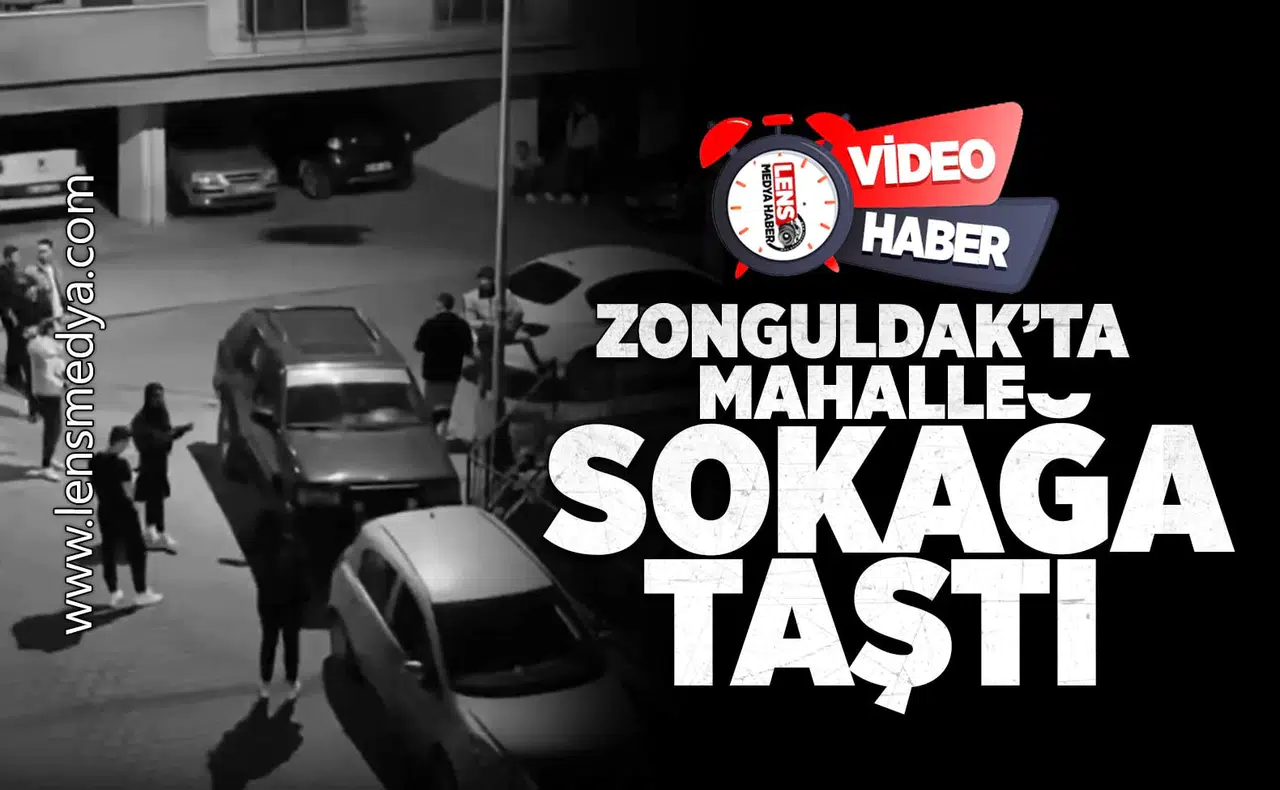 Zonguldak'ta mahalle sokağa taştı!