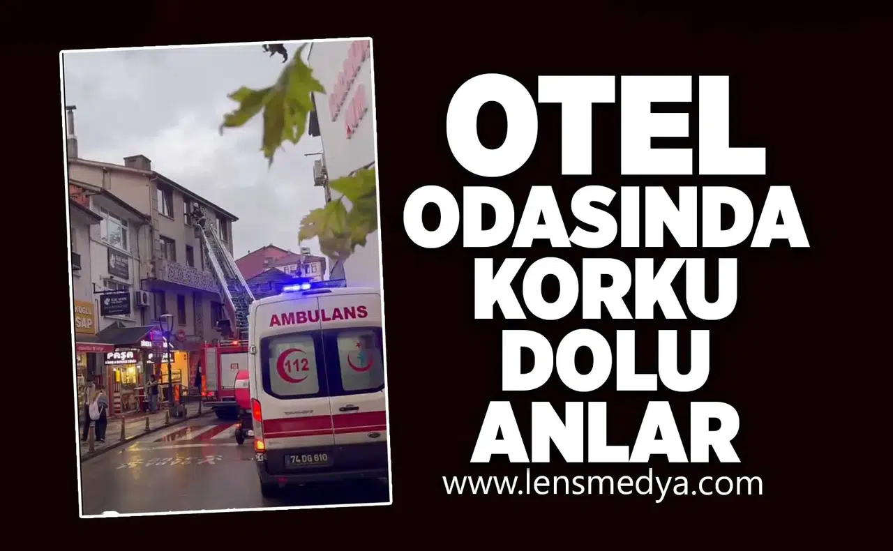 Otel odasında korku dolu anlar!