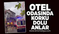 Otel odasında korku dolu anlar!