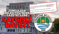 Zonguldak Belediyesi'nden gazetecilere saygısız davet!