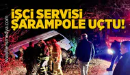 İşçi servisi şarampole uçtu: 4 yaralı!