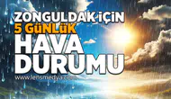 Zonguldak için 5 Günlük hava durumu!