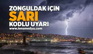 Zonguldak için sarı kodlu uyarı!