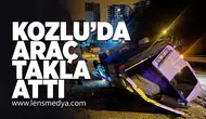 Kozlu'da araç takla attı!