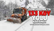 Zonguldak2ta 133 köy yolu kapandı!