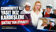 Kaymakam Şıktaş'tan Cumhuriyet ile yaşıt ikiz kardeşlere ziyaret!