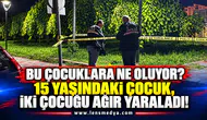 BU ÇOCUKLARA NE OLUYOR? 15 YAŞINDAKİ ÇOCUK, İKİ ÇOCUĞU AĞIR YARALADI!