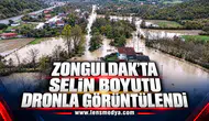 Zonguldak'ta selin boyutu Dronla görüntülendi
