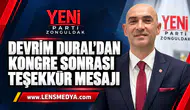 Devrim Dural’dan kongre sonrası teşekkür mesajı