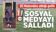 55 Metreden attığı golle sosyal medyayı salladı!