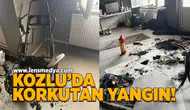 Kozlu'da 4 katlı binada korkutan yangın!