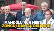 İmamoğlu’nun Mektubu Zonguldak’ta Okundu