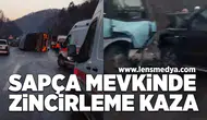Sapça mevkiinde zincirleme kaza!