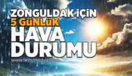 Zonguldak için 5 günlük hava durumu!