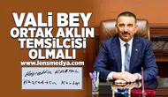 Vali Bey ortak aklın temsilcisi olmalı!