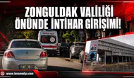Zonguldak Valiliği önünde intihar girişimi!