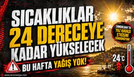 Sıcaklıklar 24 dereceye kadar yükselecek!