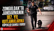 Zonguldak'ta jandarmanın 187. yıl kutlamalarına köpekler ilgi odağı oldu!