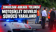 Zonguldak-Ankara yolunda motosiklet devrildi: Sürücü yaralandı
